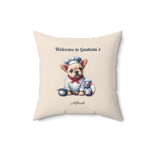 Welcome to Gusteau's French Bulldog Chef Pillow