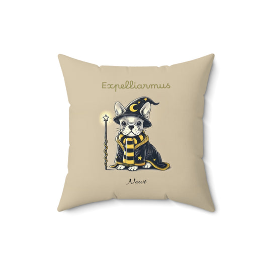 Expelliarmus Wizard French Bulldog Harry Potter Pillow