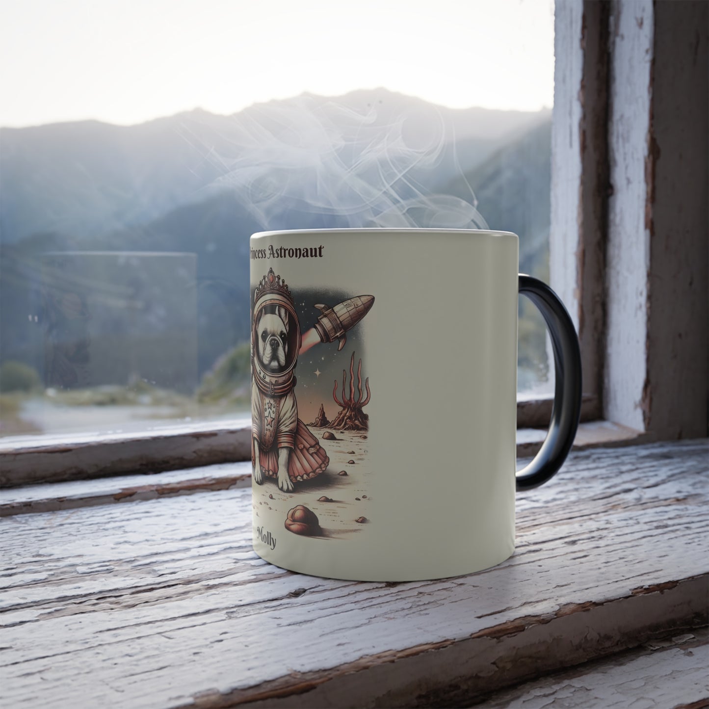Princess Astronaut French Bulldog Magic Mug