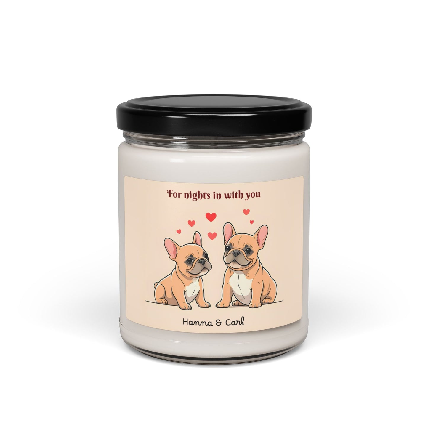 Personalized French Bulldog Scented Soy Candle