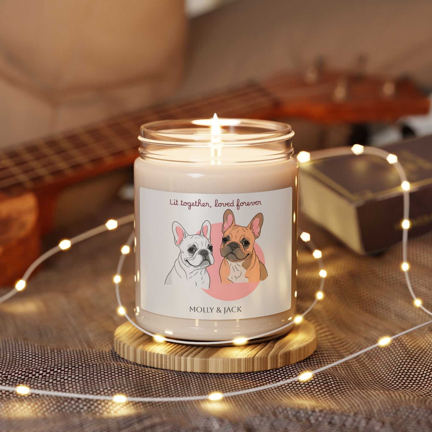 Personalized French Bulldog Scented Soy Candle