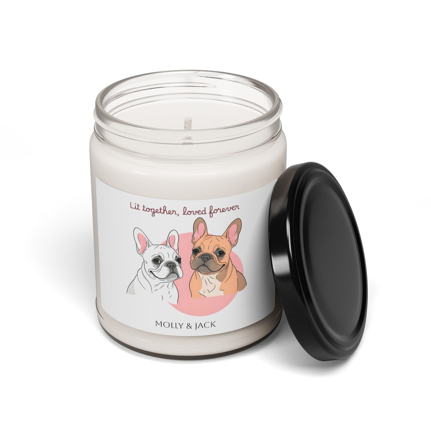 Personalized French Bulldog Scented Soy Candle