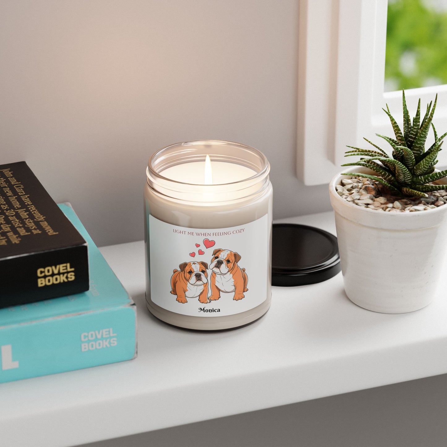 Personalized Bulldog Scented Soy Candle