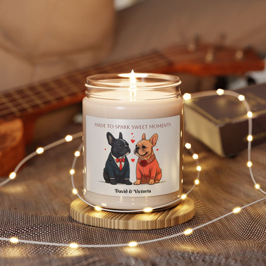 Personalized French Bulldog Scented Soy Candle
