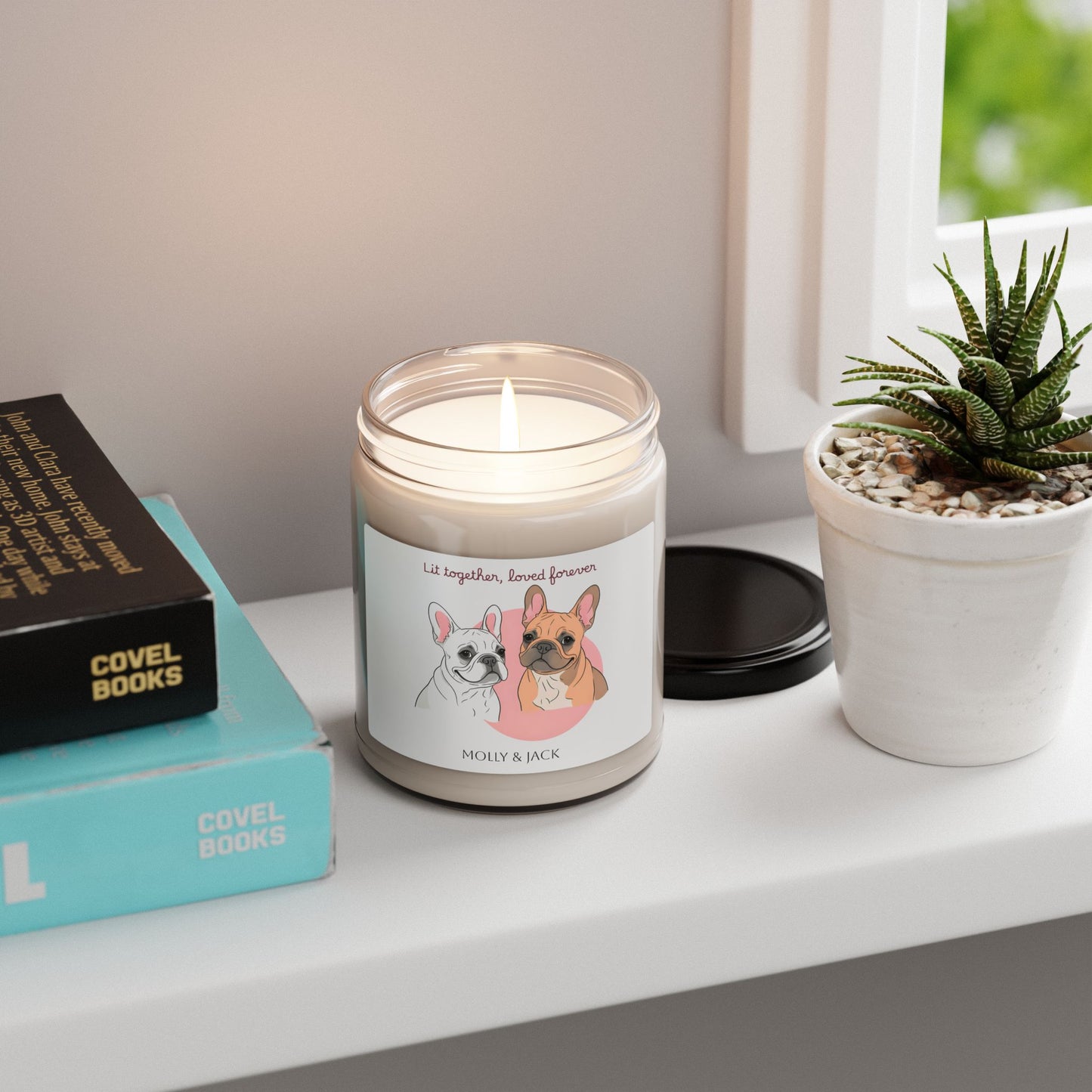 Personalized French Bulldog Scented Soy Candle