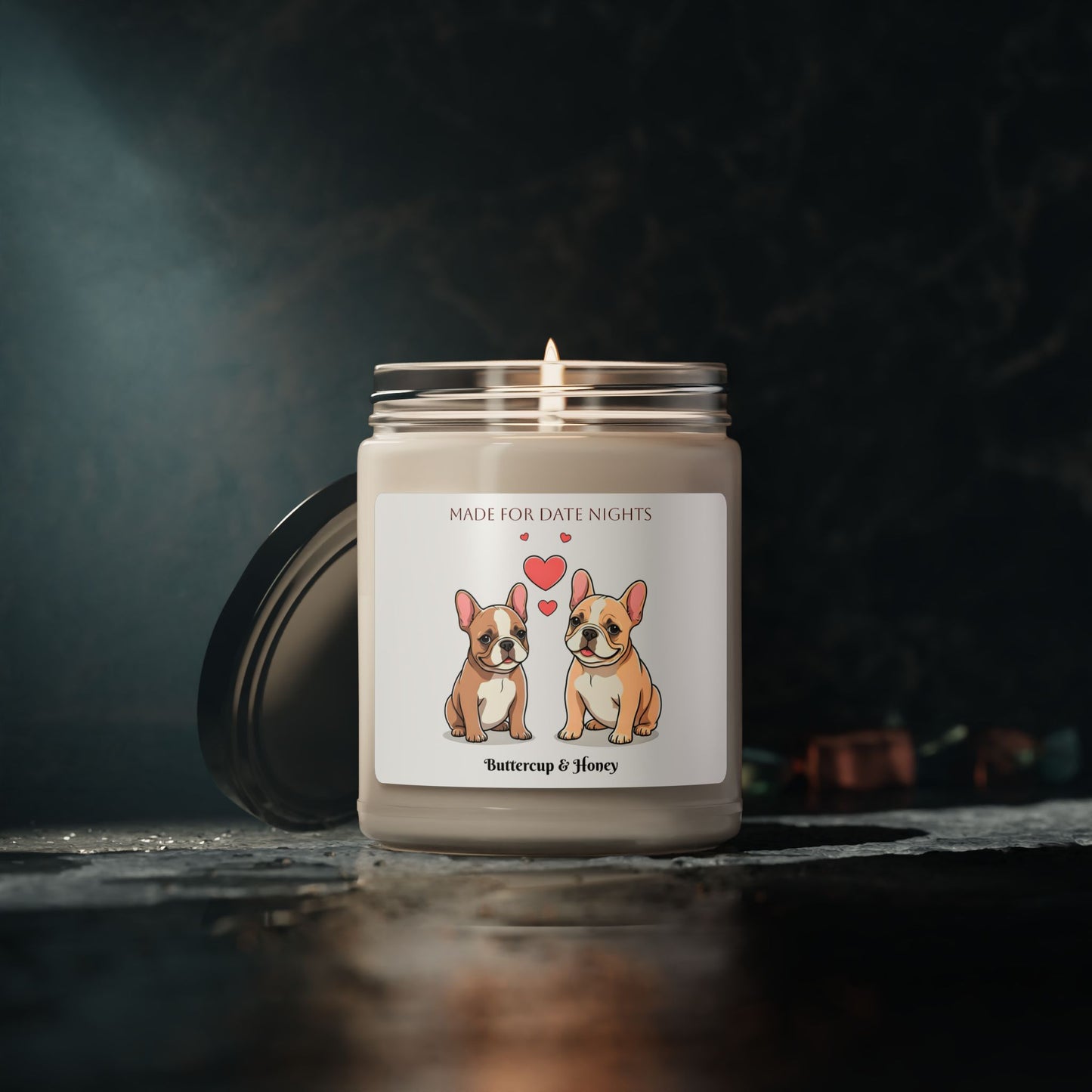 Personalized French Bulldog Scented Soy Candle