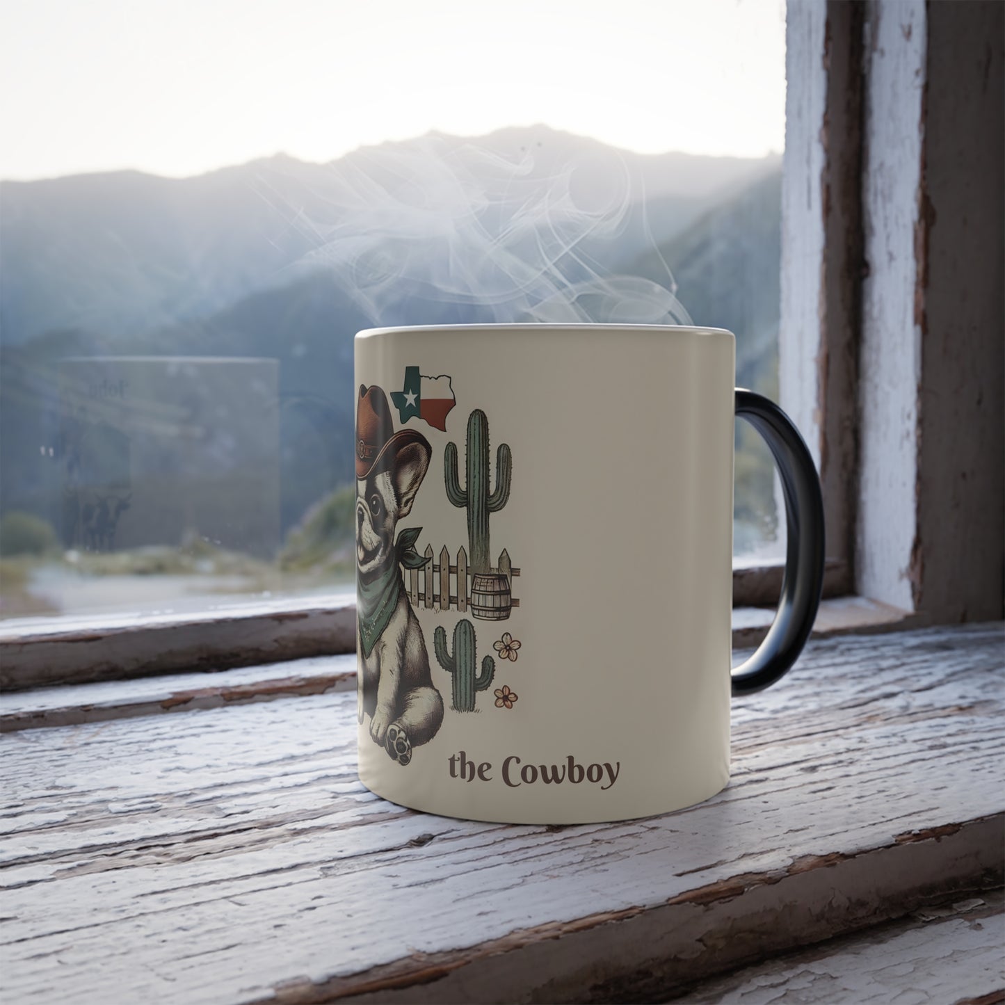 Cowboy French Bulldog Magic Mug