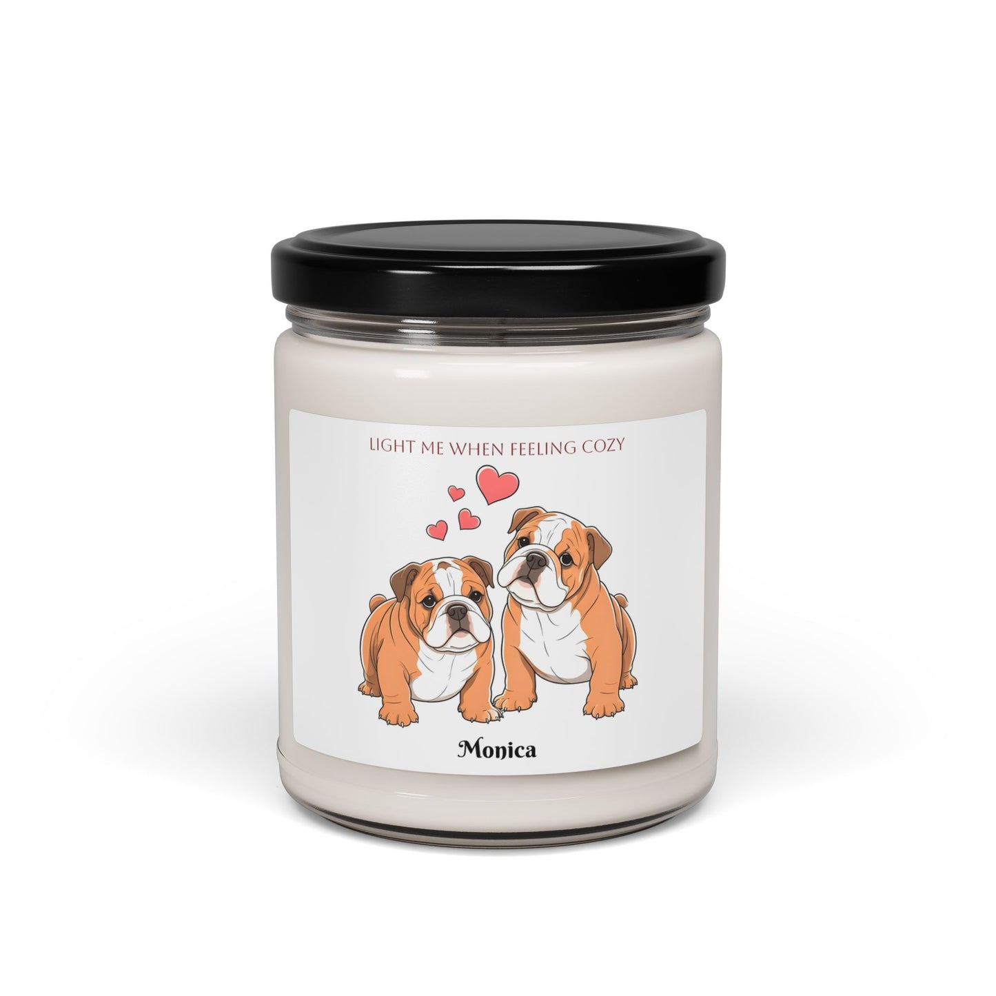 Personalized Bulldog Scented Soy Candle