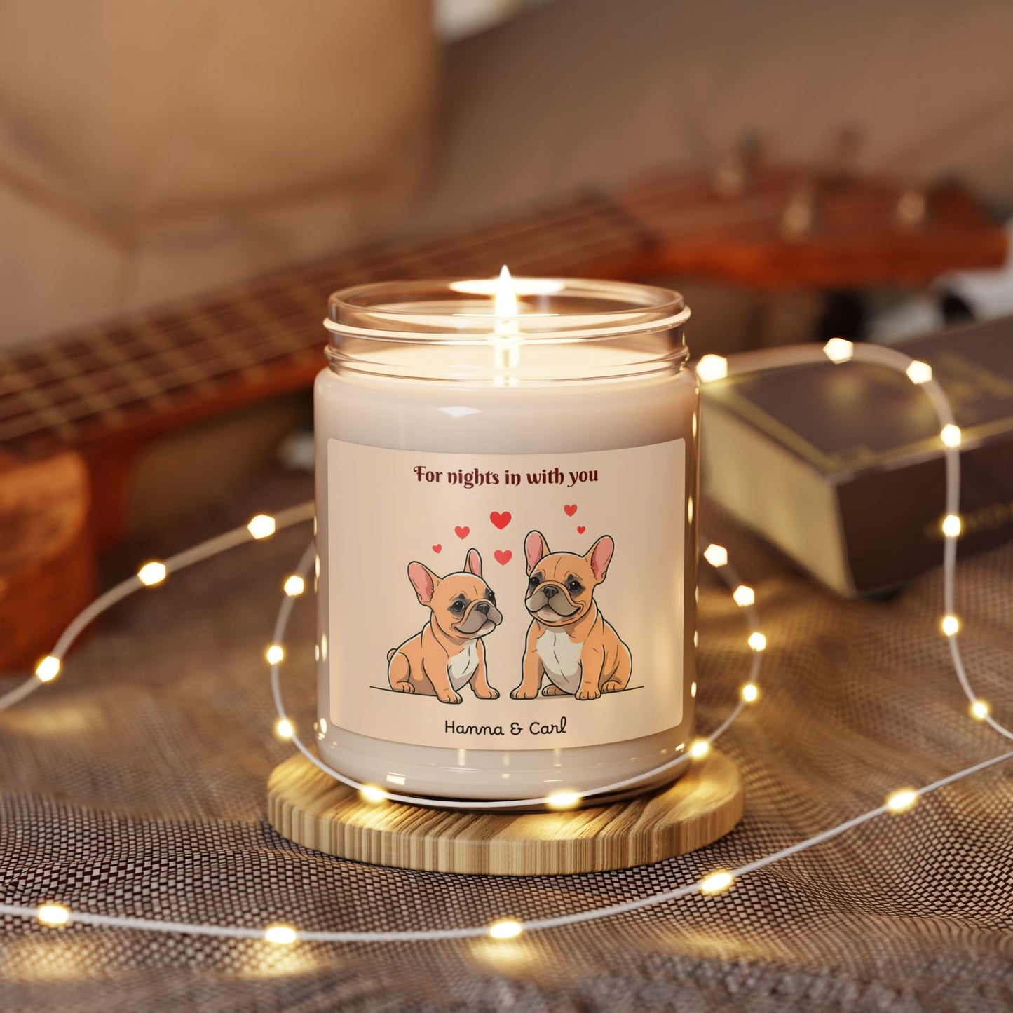 Personalized French Bulldog Scented Soy Candle