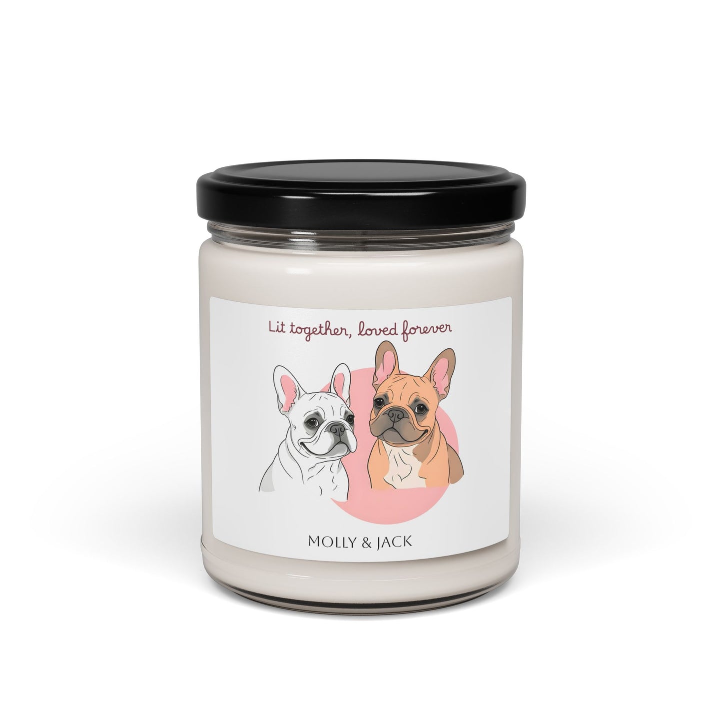 Personalized French Bulldog Scented Soy Candle