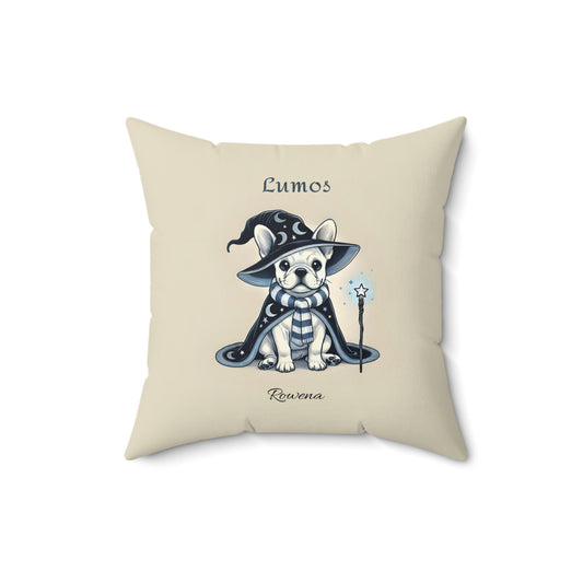 Lumos Wizard French Bulldog Harry Potter Pillow