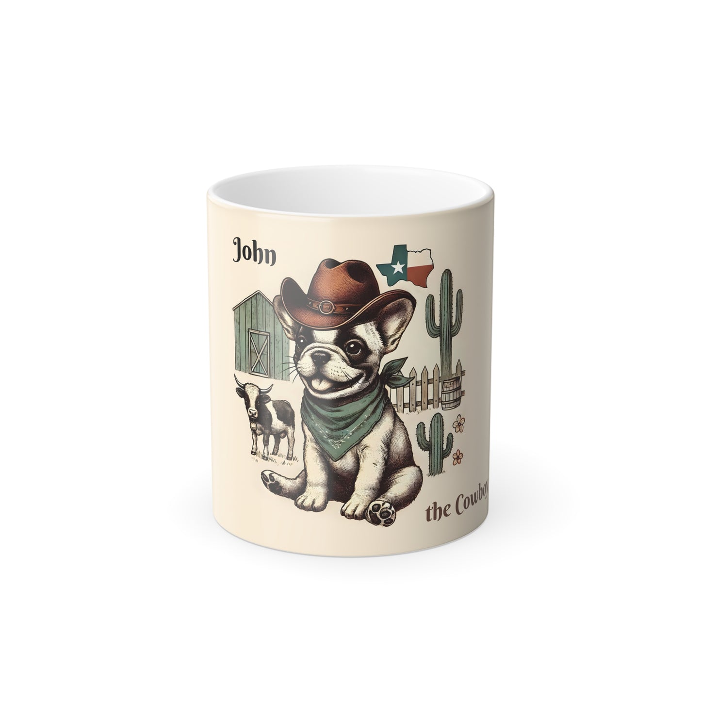 Cowboy French Bulldog Magic Mug