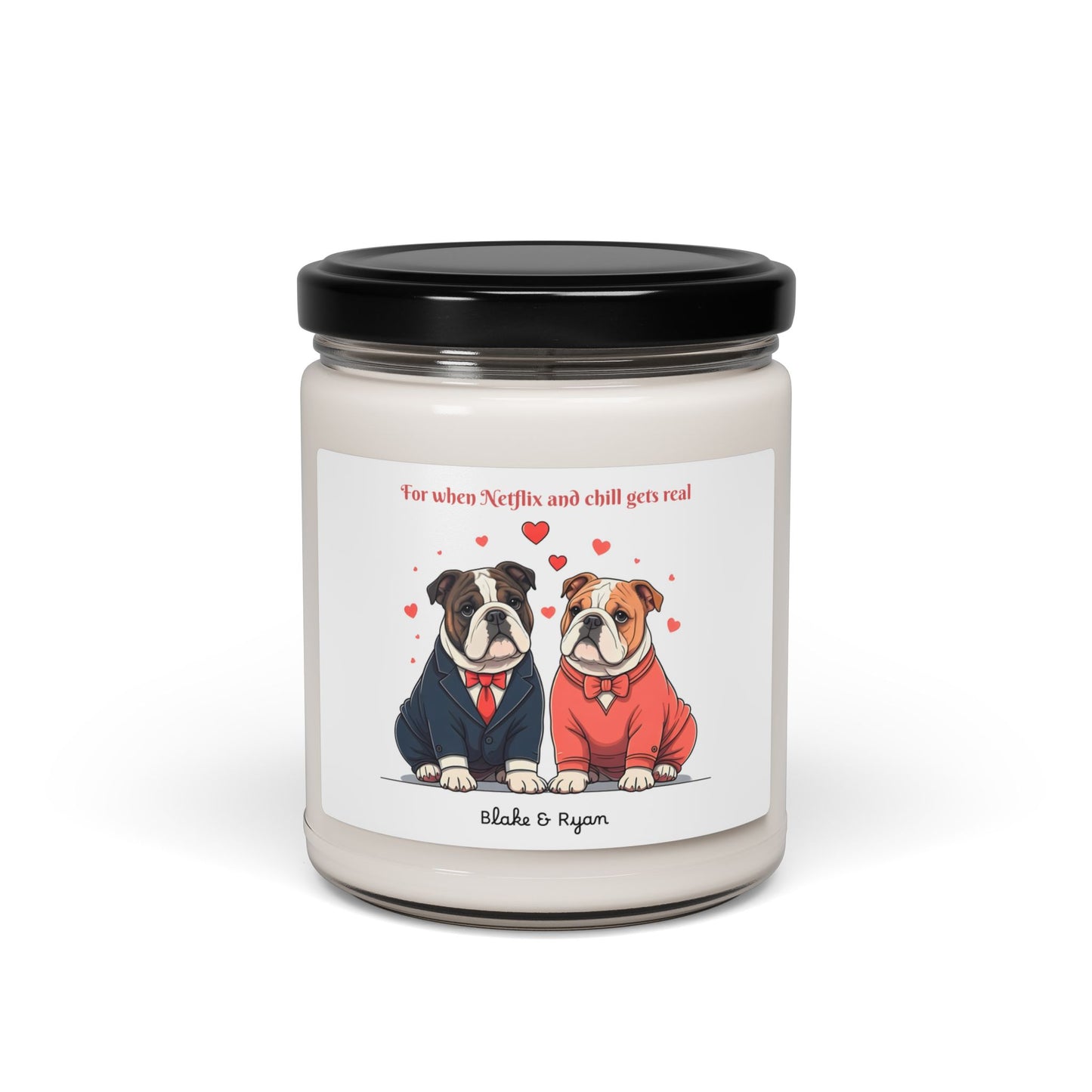 Personalized Bulldog Scented Soy Candle