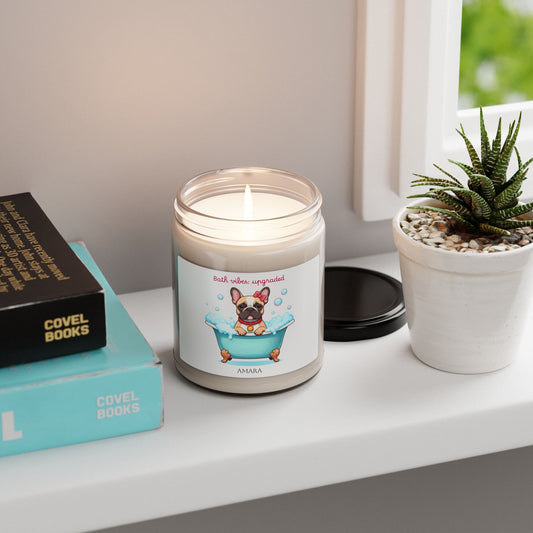 Personalized French Bulldog Scented Soy Candle