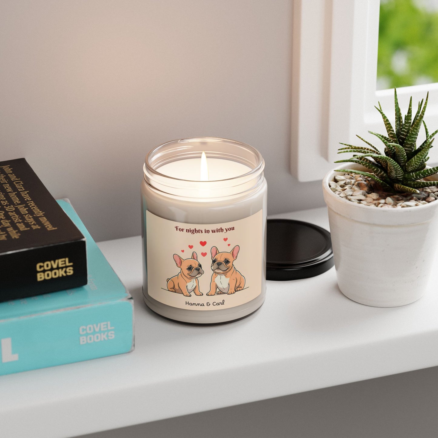 Personalized French Bulldog Scented Soy Candle