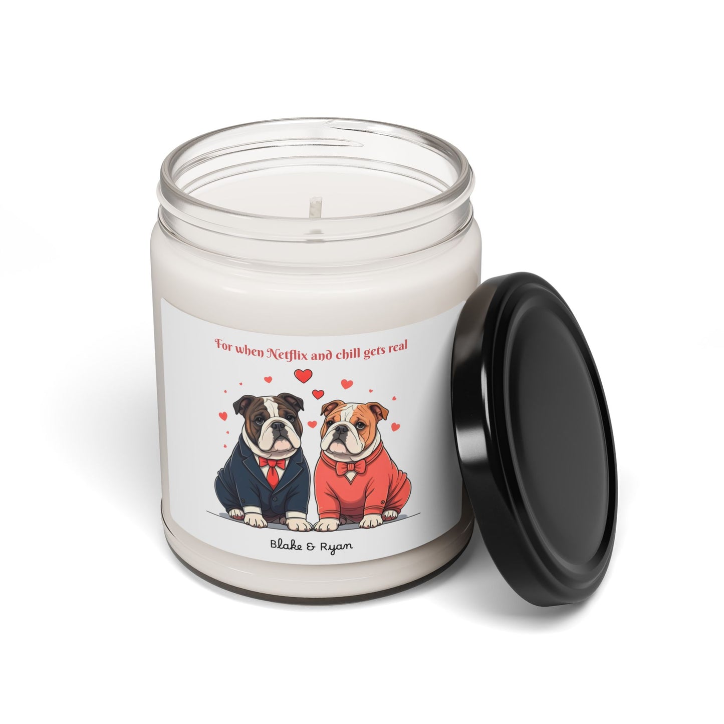 Personalized Bulldog Scented Soy Candle