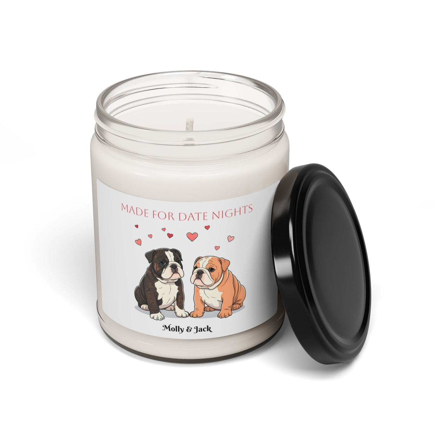 Personalized Bulldog Scented Soy Candle