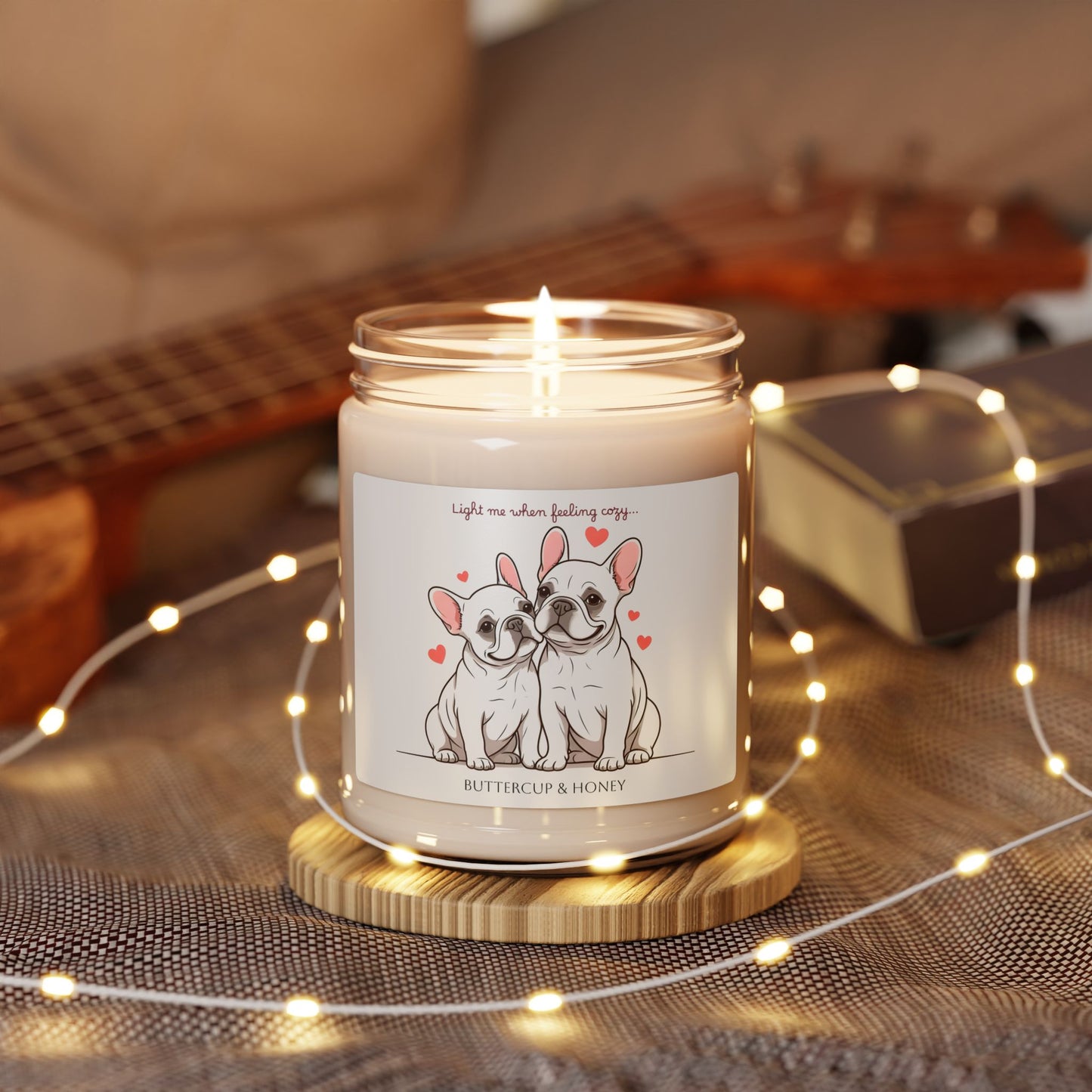 Personalised French Bulldog Scented Soy Candle