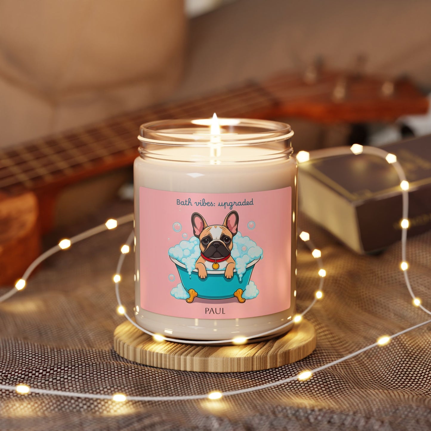 Personalized French Bulldog Scented Soy Candle