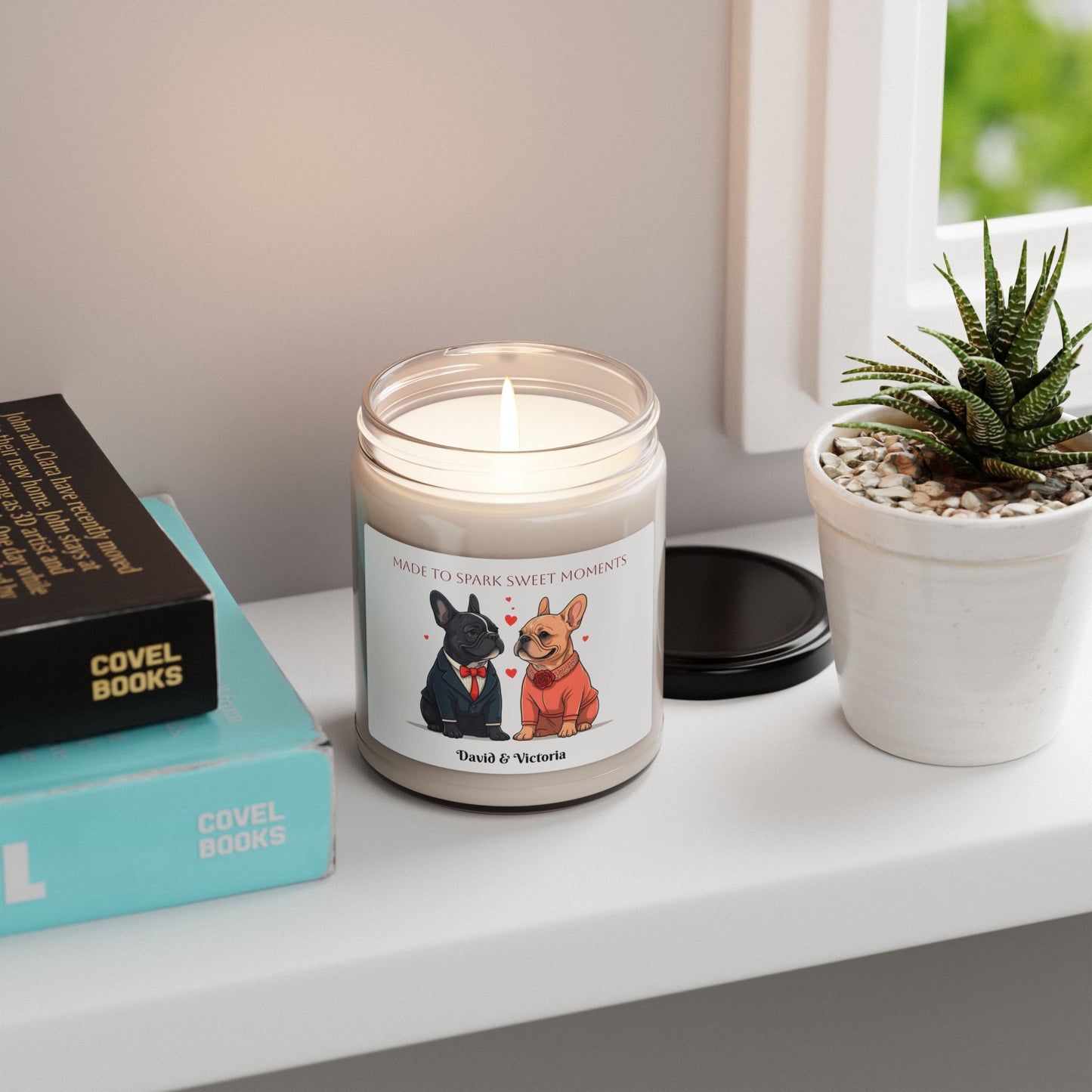 Personalized French Bulldog Scented Soy Candle