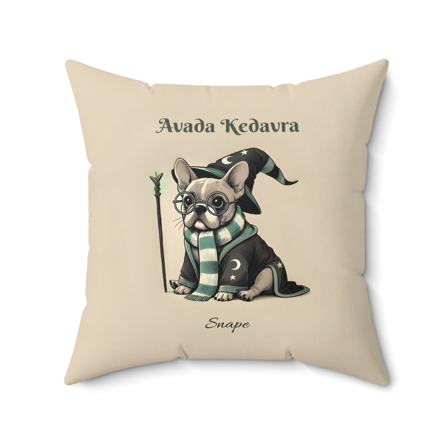 Avada Kedavra Wizard French Bulldog Harry Potter Pillow