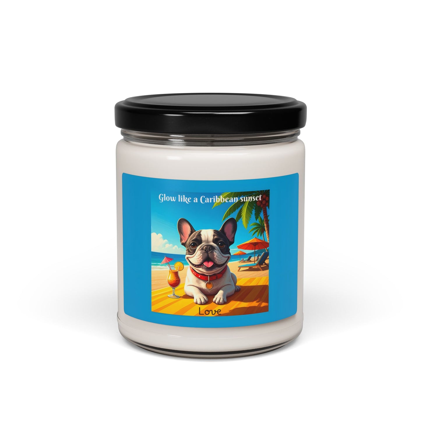 Personalized French Bulldog Scented Soy Candle