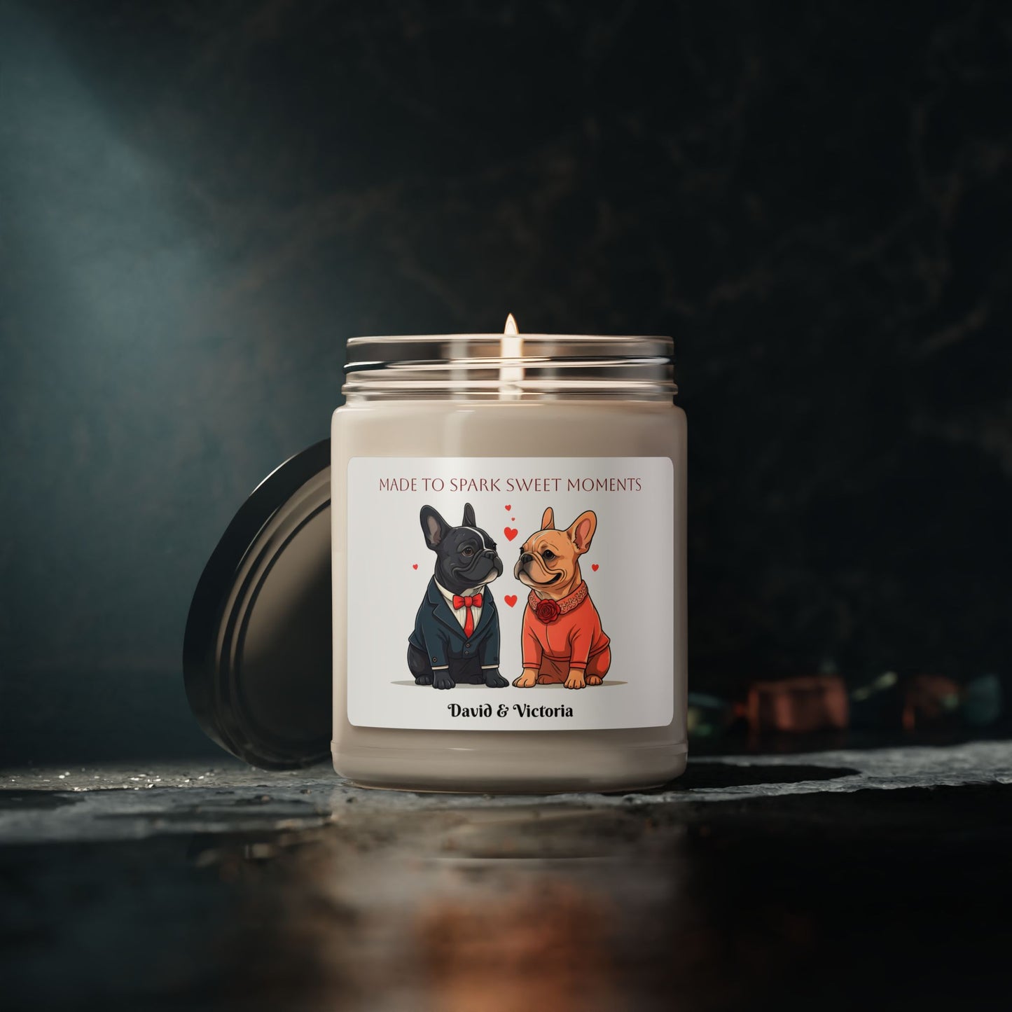 Personalized French Bulldog Scented Soy Candle