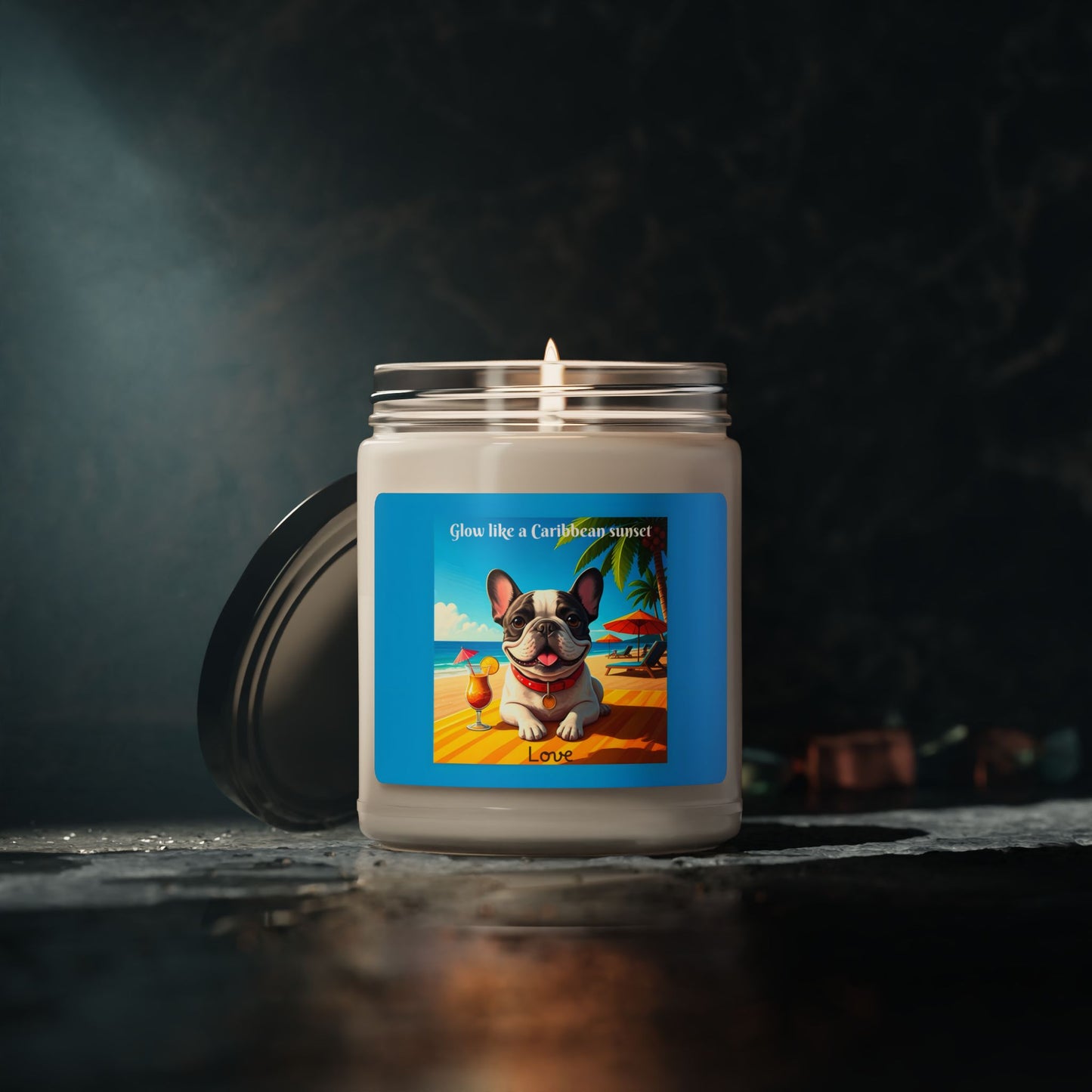 Personalized French Bulldog Scented Soy Candle