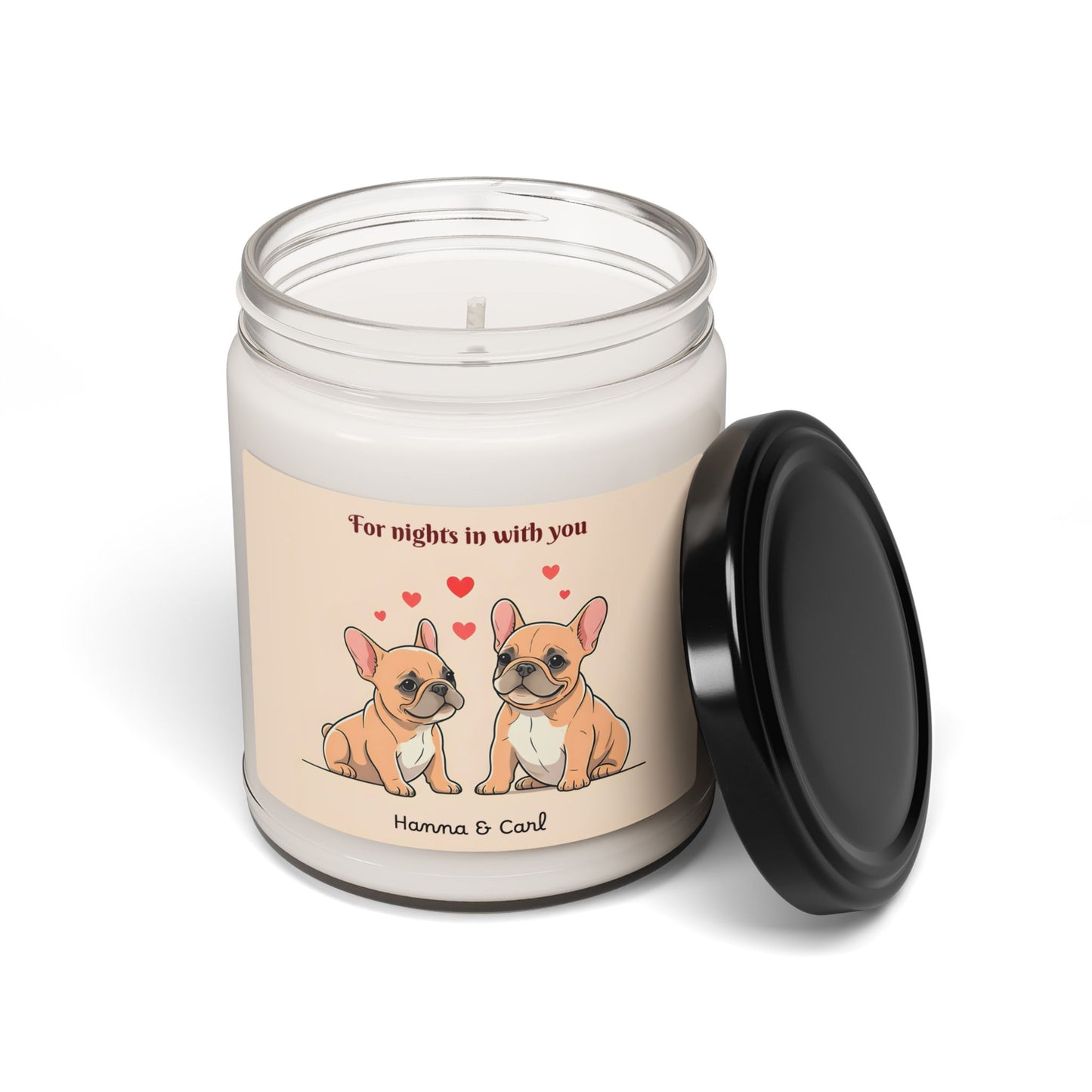 Personalized French Bulldog Scented Soy Candle