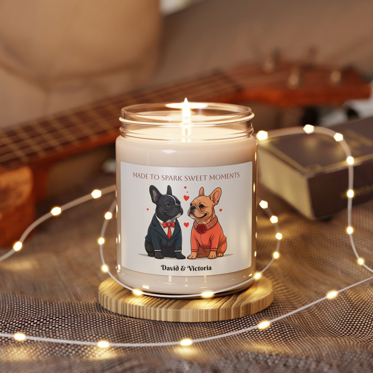 Personalized French Bulldog Scented Soy Candle