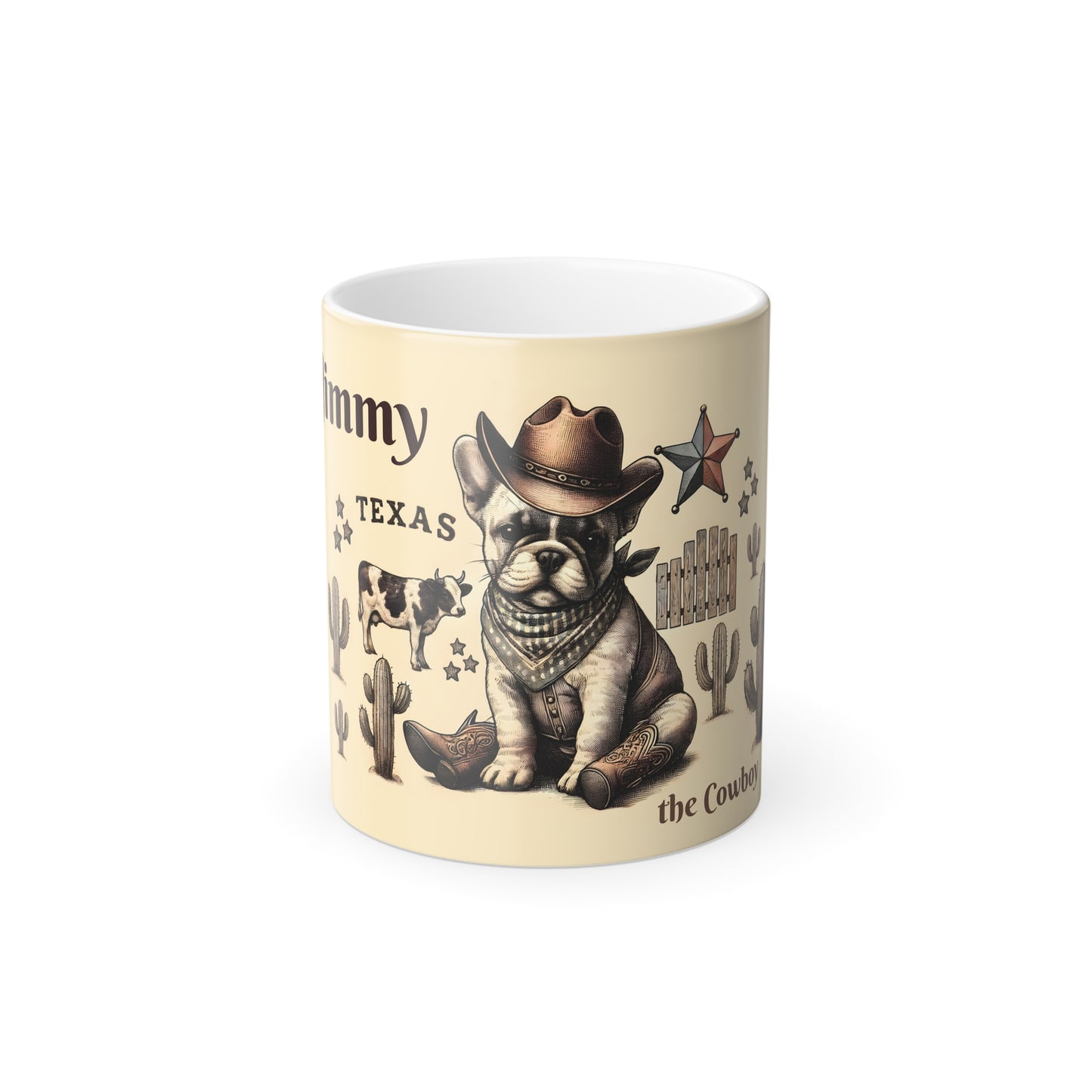 Cowboy French Bulldog Magic Mug