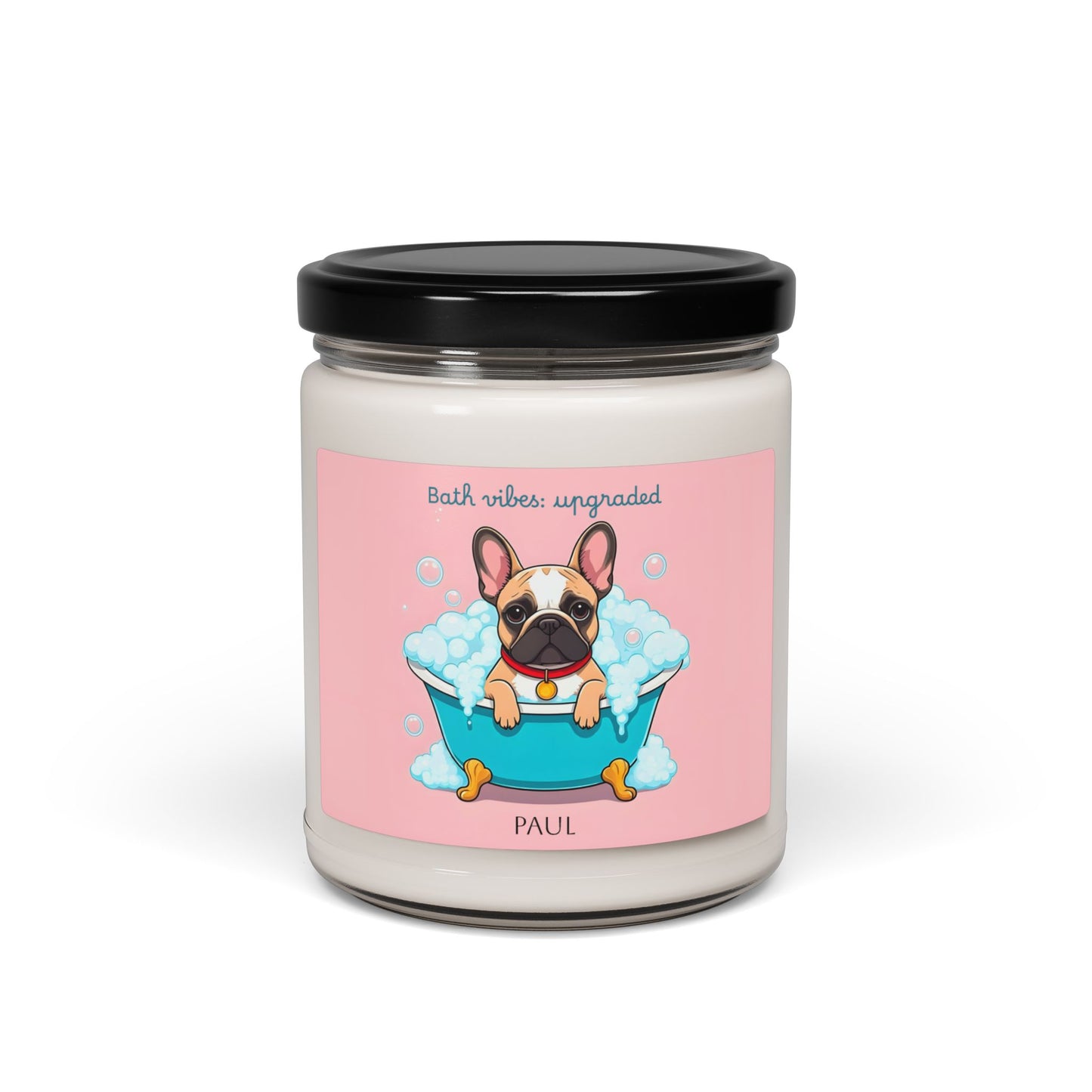 Personalized French Bulldog Scented Soy Candle