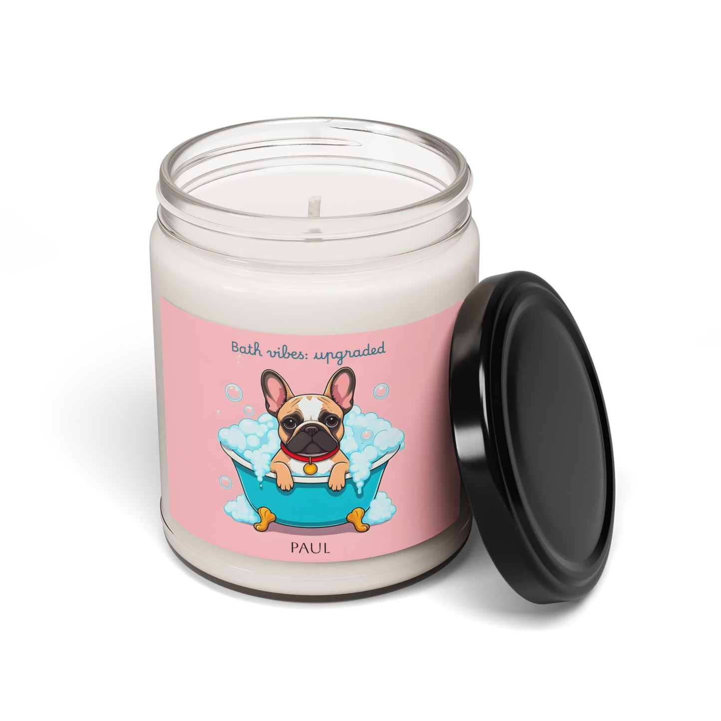 Personalized French Bulldog Scented Soy Candle