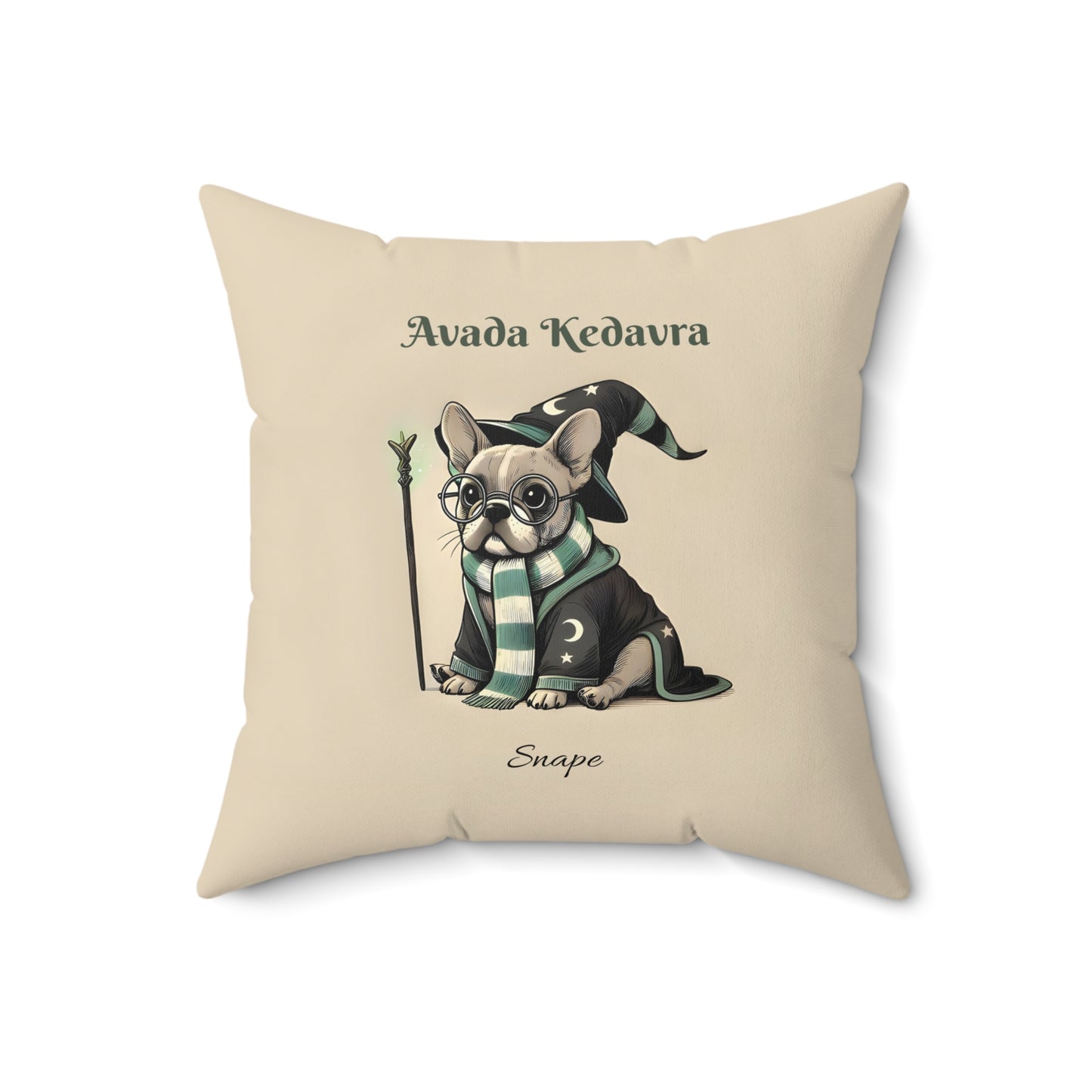 Avada Kedavra Wizard French Bulldog Harry Potter Pillow