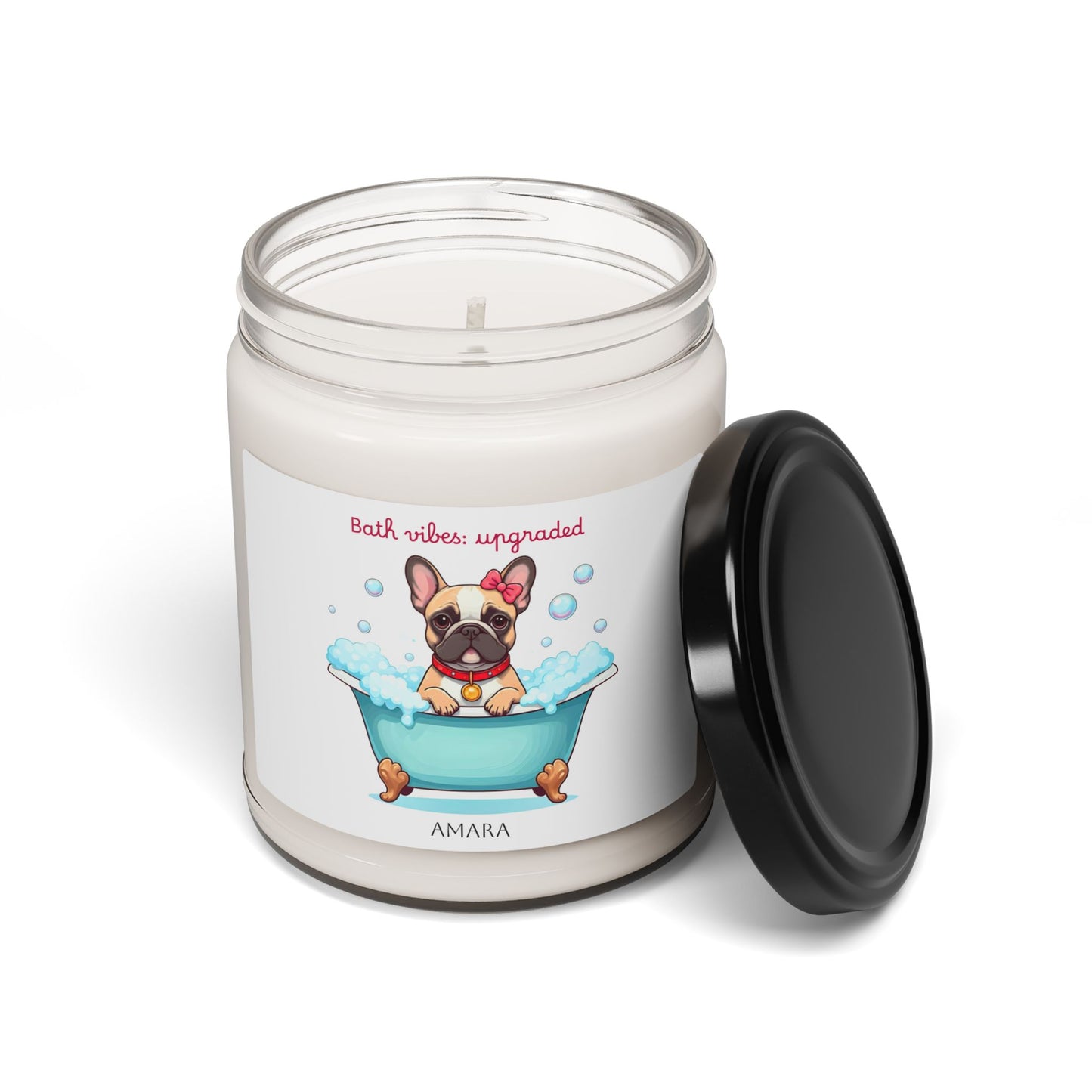 Personalized French Bulldog Scented Soy Candle