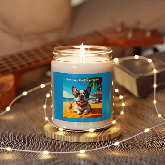 Personalized French Bulldog Scented Soy Candle