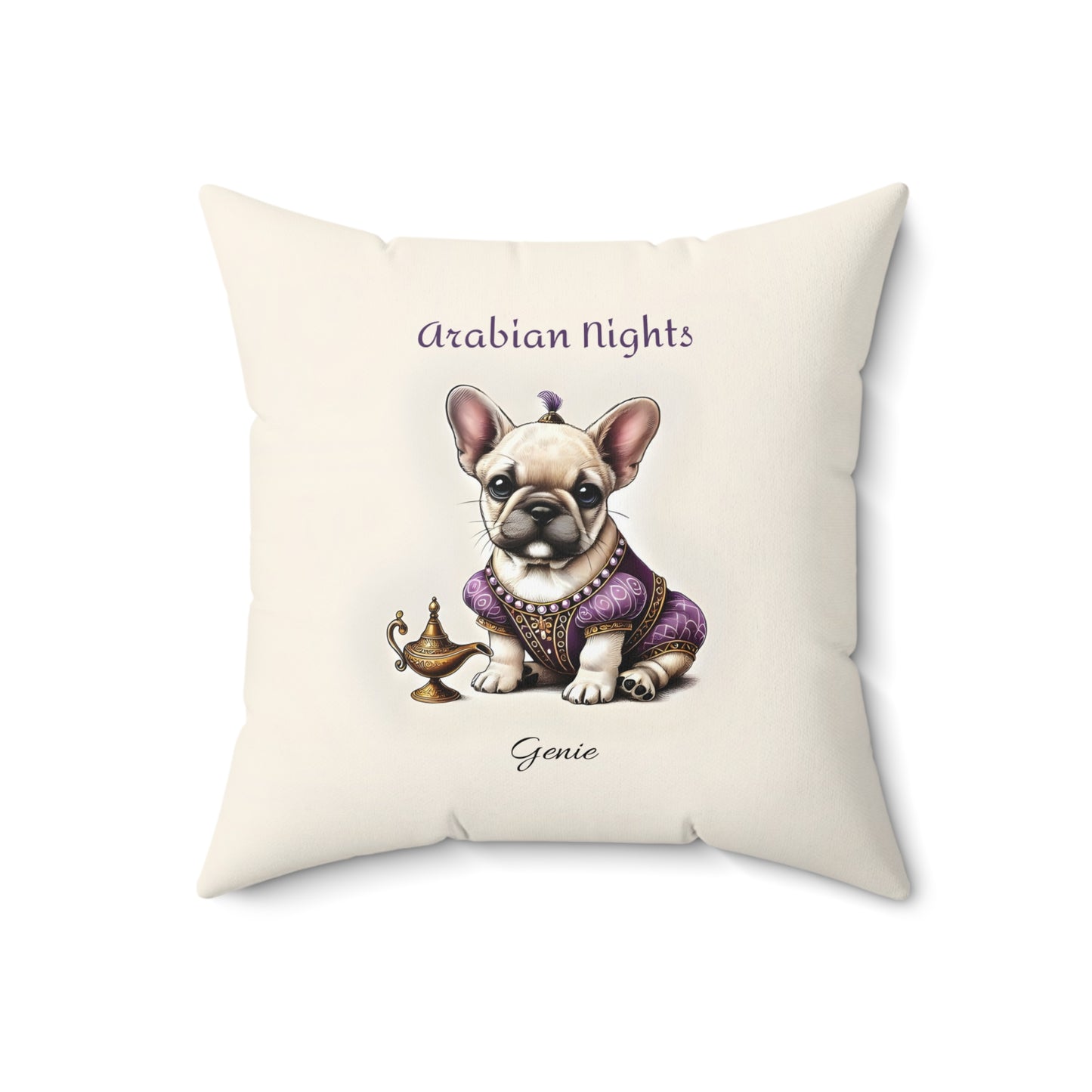 Arabian Nights French Bulldog Aladdin Pillow