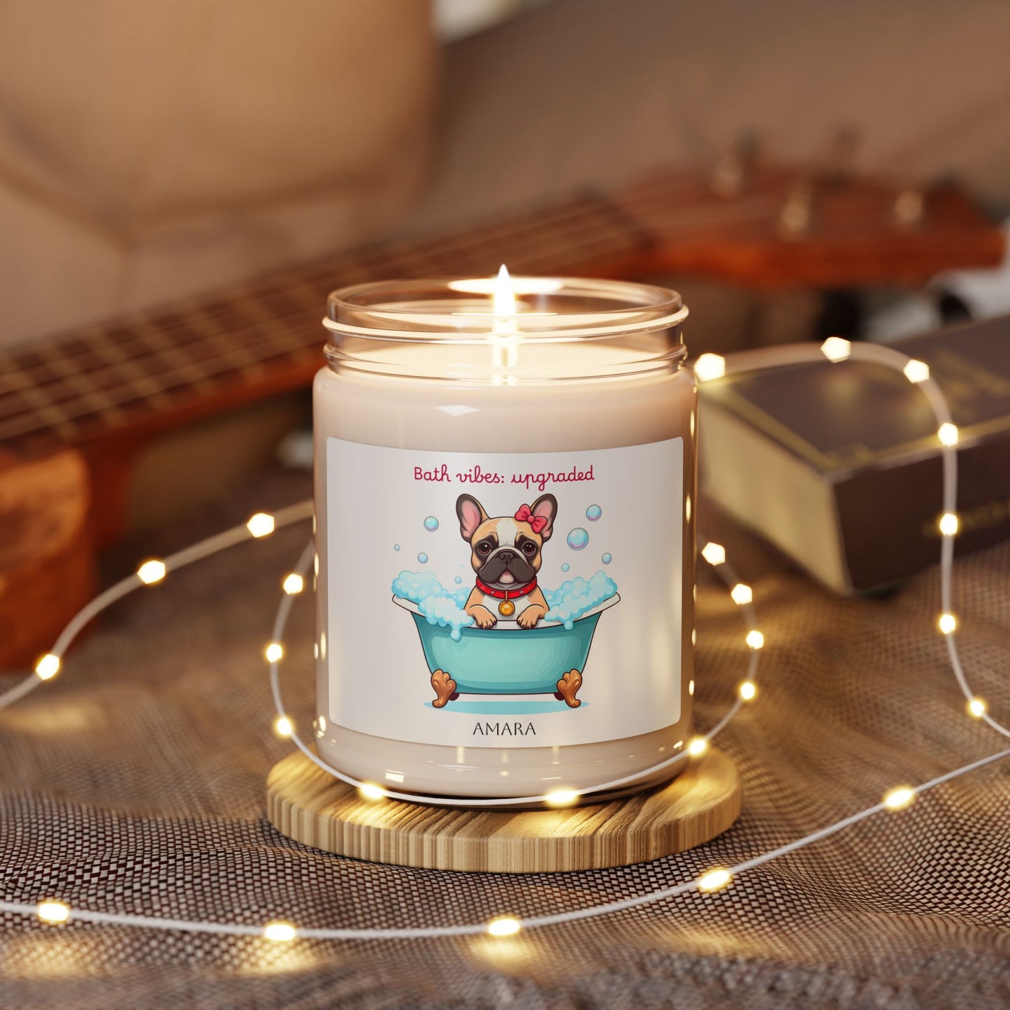 Personalized French Bulldog Scented Soy Candle