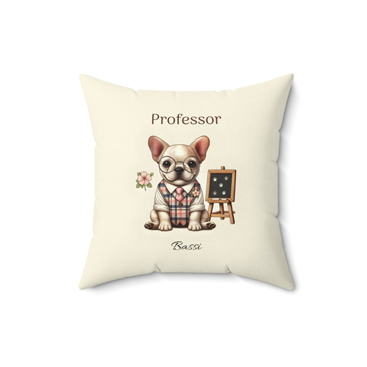 Professor French Bulldog Pillow