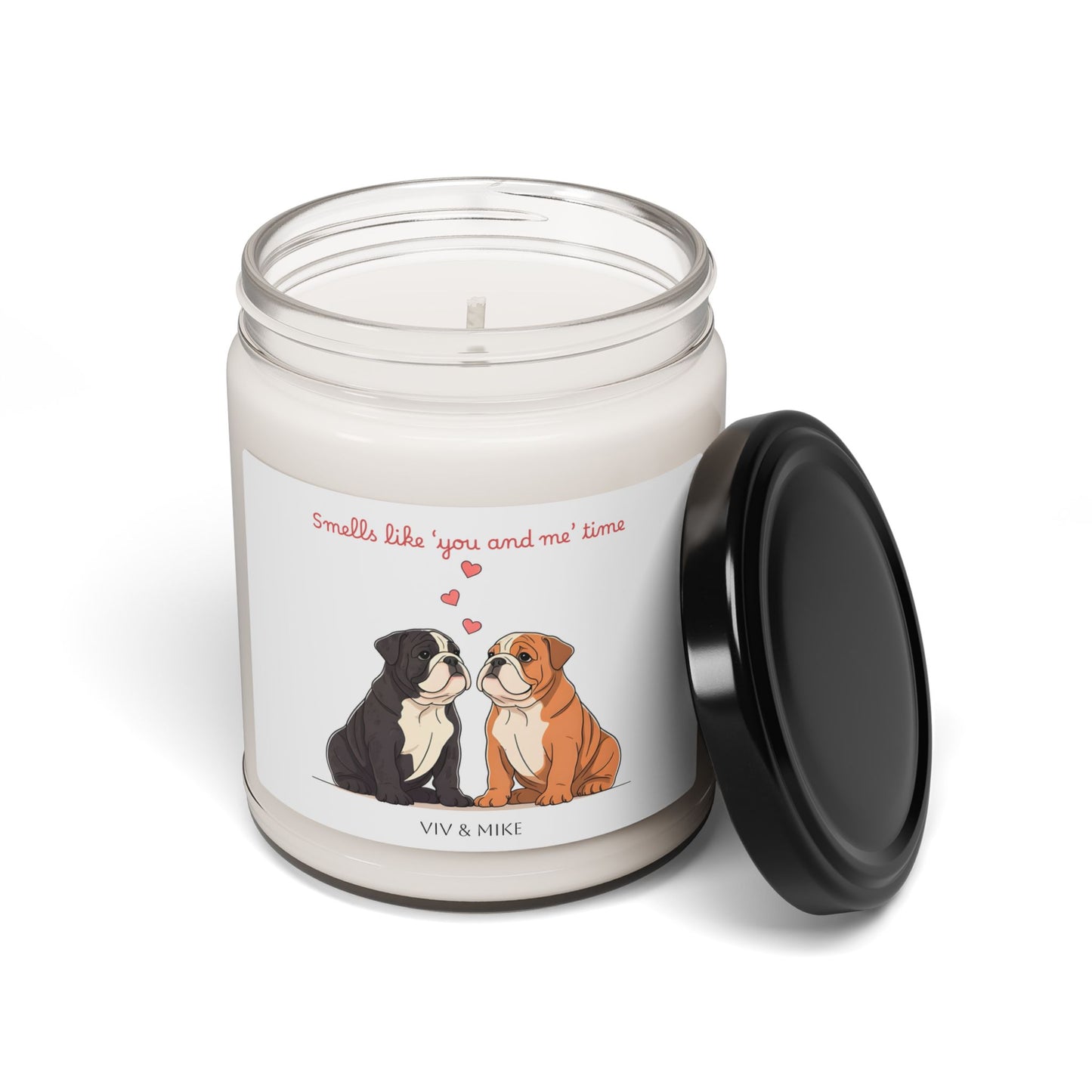 Personalized Bulldog Scented Soy Candle