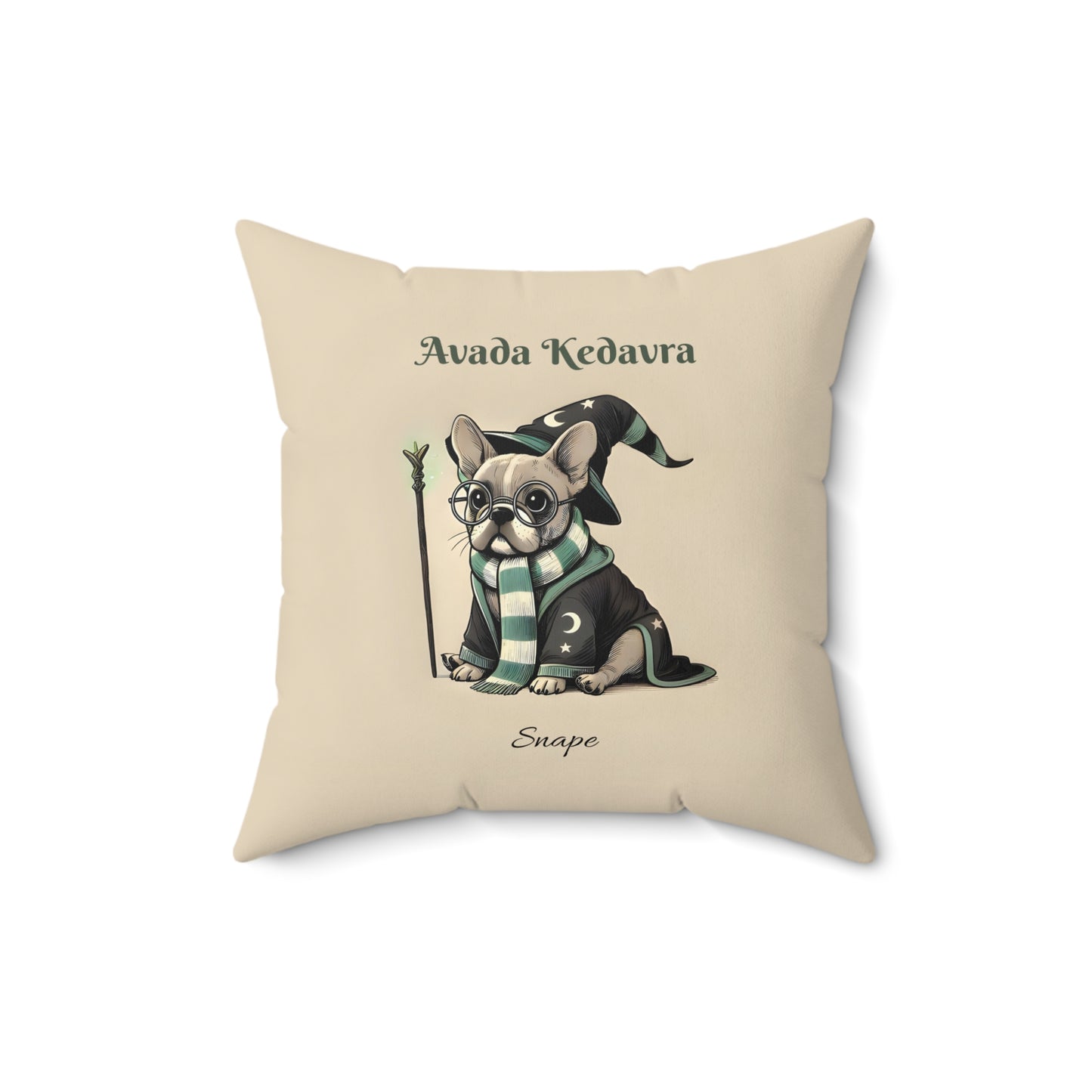 Avada Kedavra Wizard French Bulldog Harry Potter Pillow