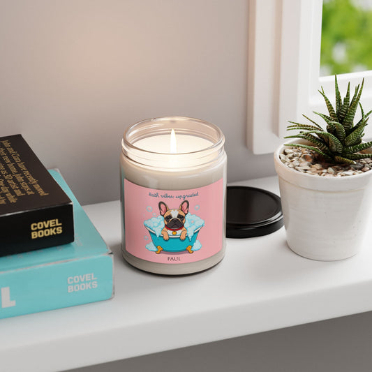 Personalized French Bulldog Scented Soy Candle