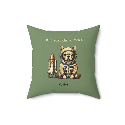 30 Seconds to Mars French Bulldog  Astronaut Pillow