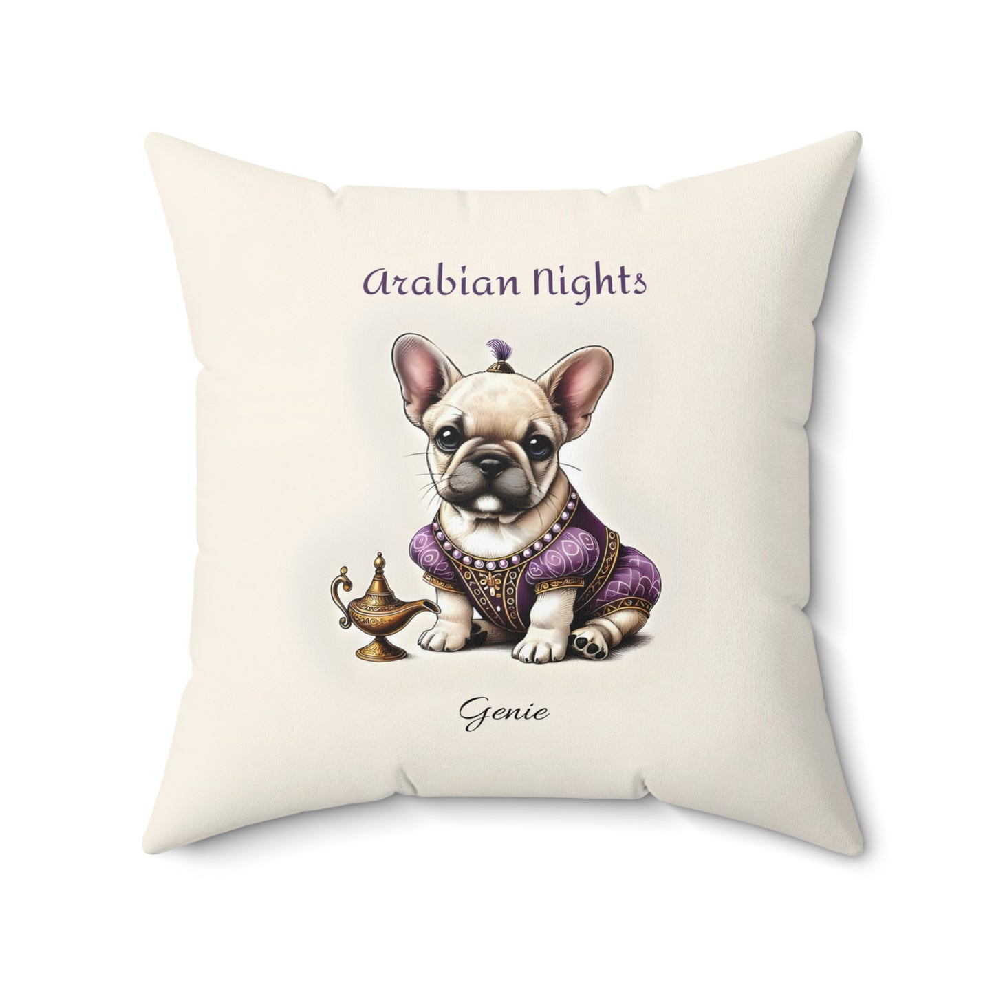 Arabian Nights French Bulldog Aladdin Pillow