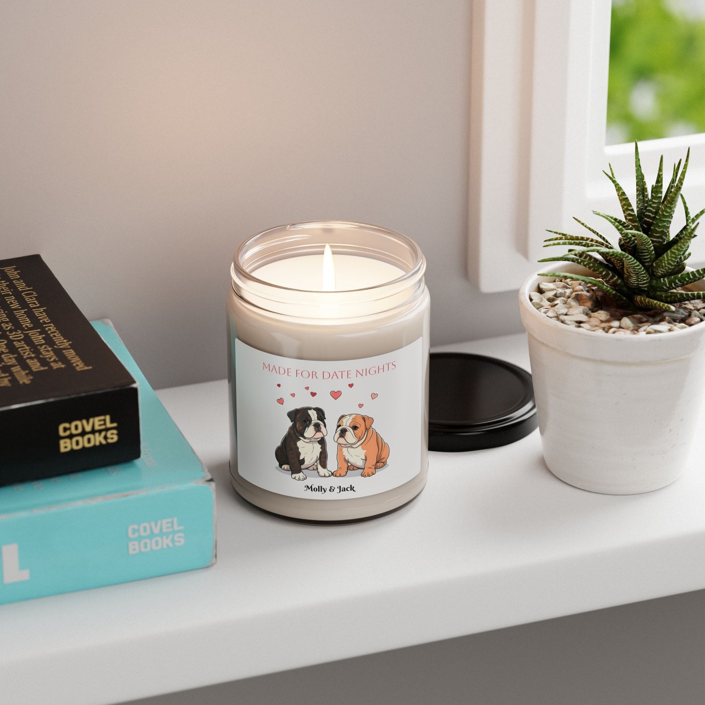 Personalized Bulldog Scented Soy Candle
