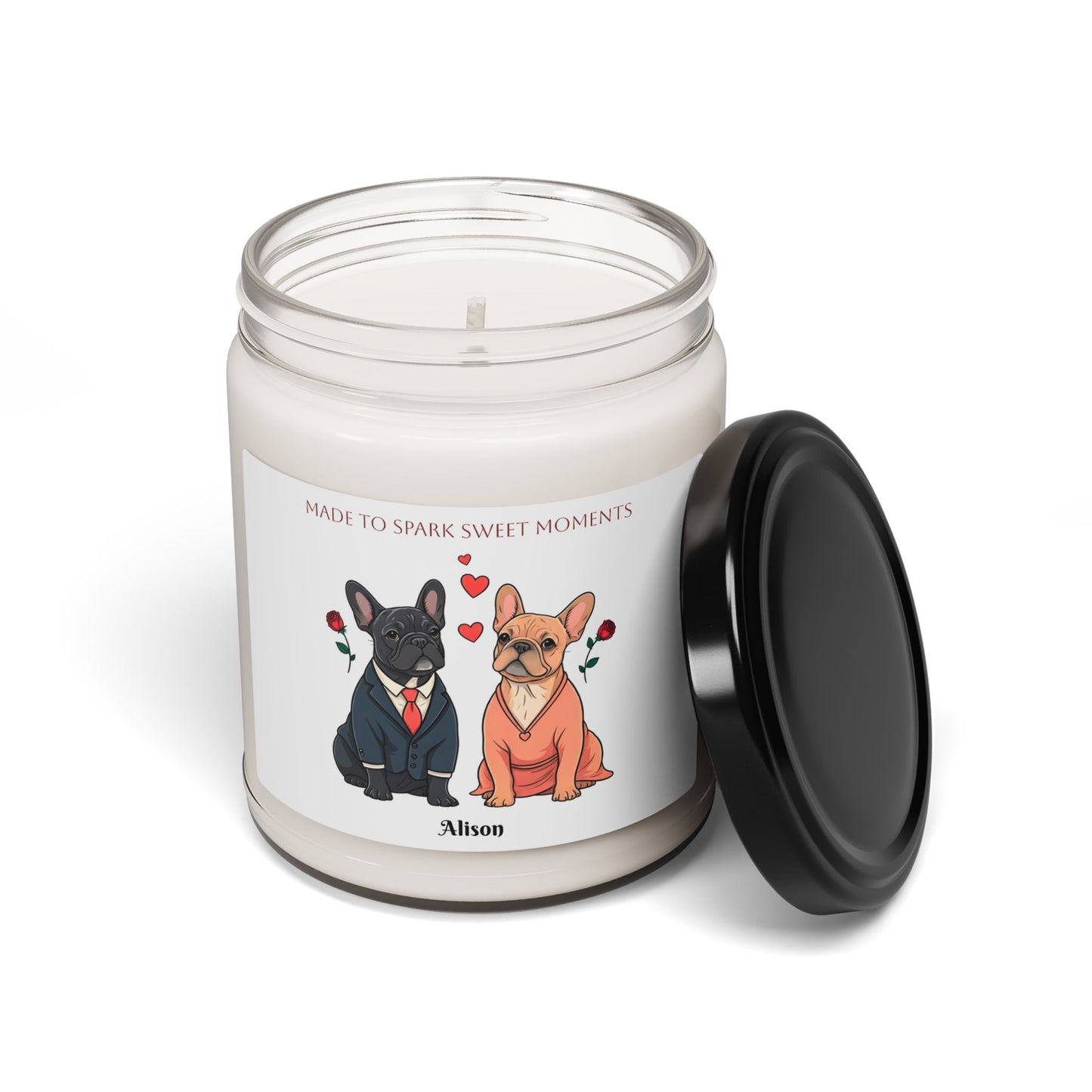 Personalized French Bulldog Scented Soy Candle