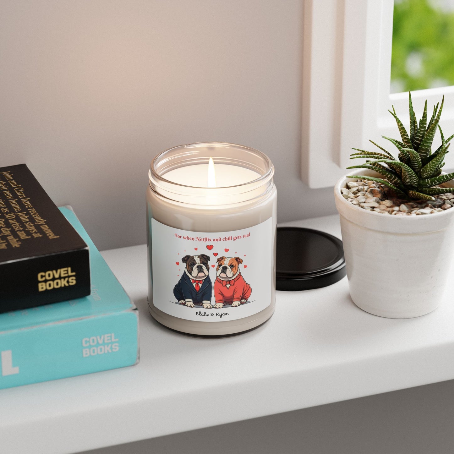 Personalized Bulldog Scented Soy Candle