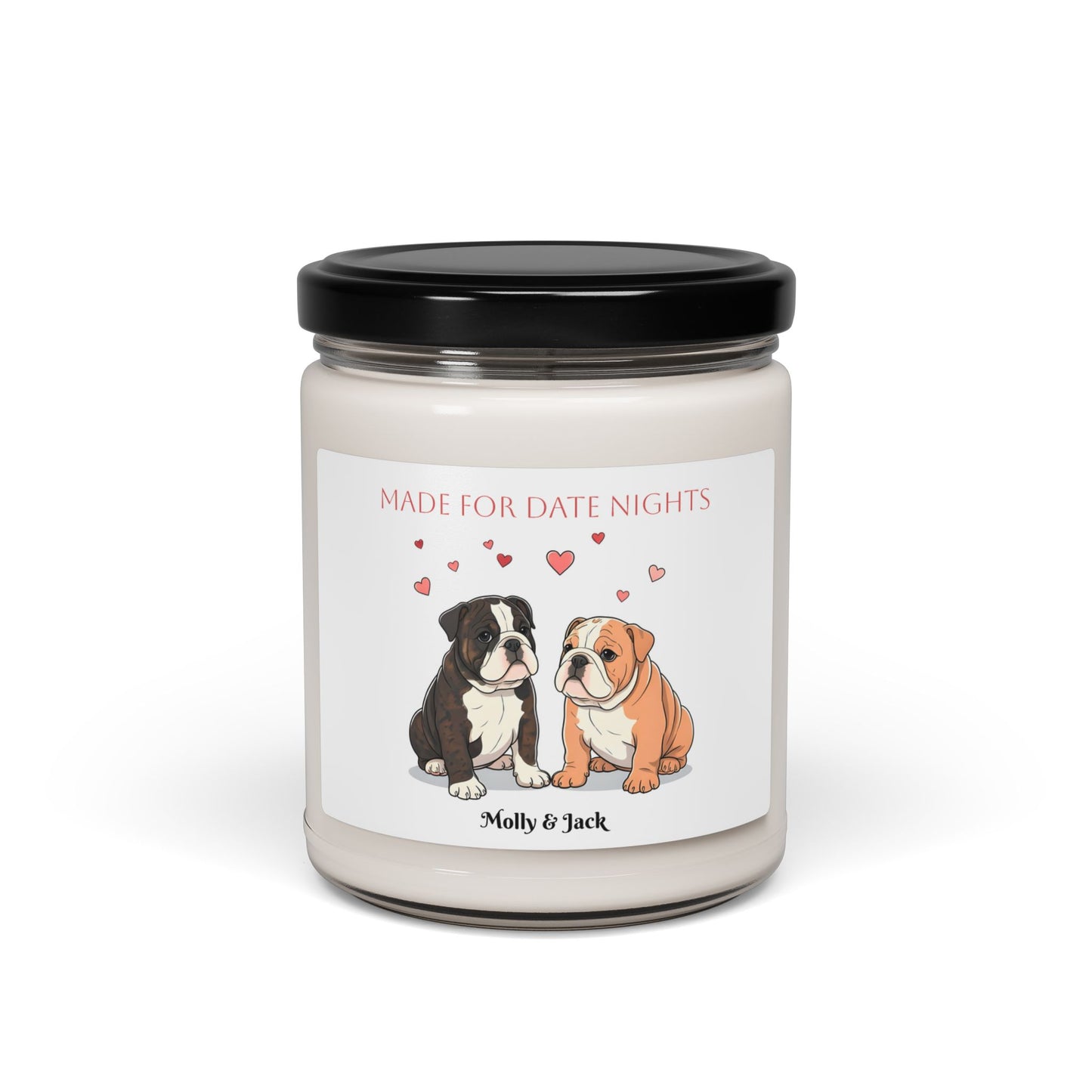 Personalized Bulldog Scented Soy Candle