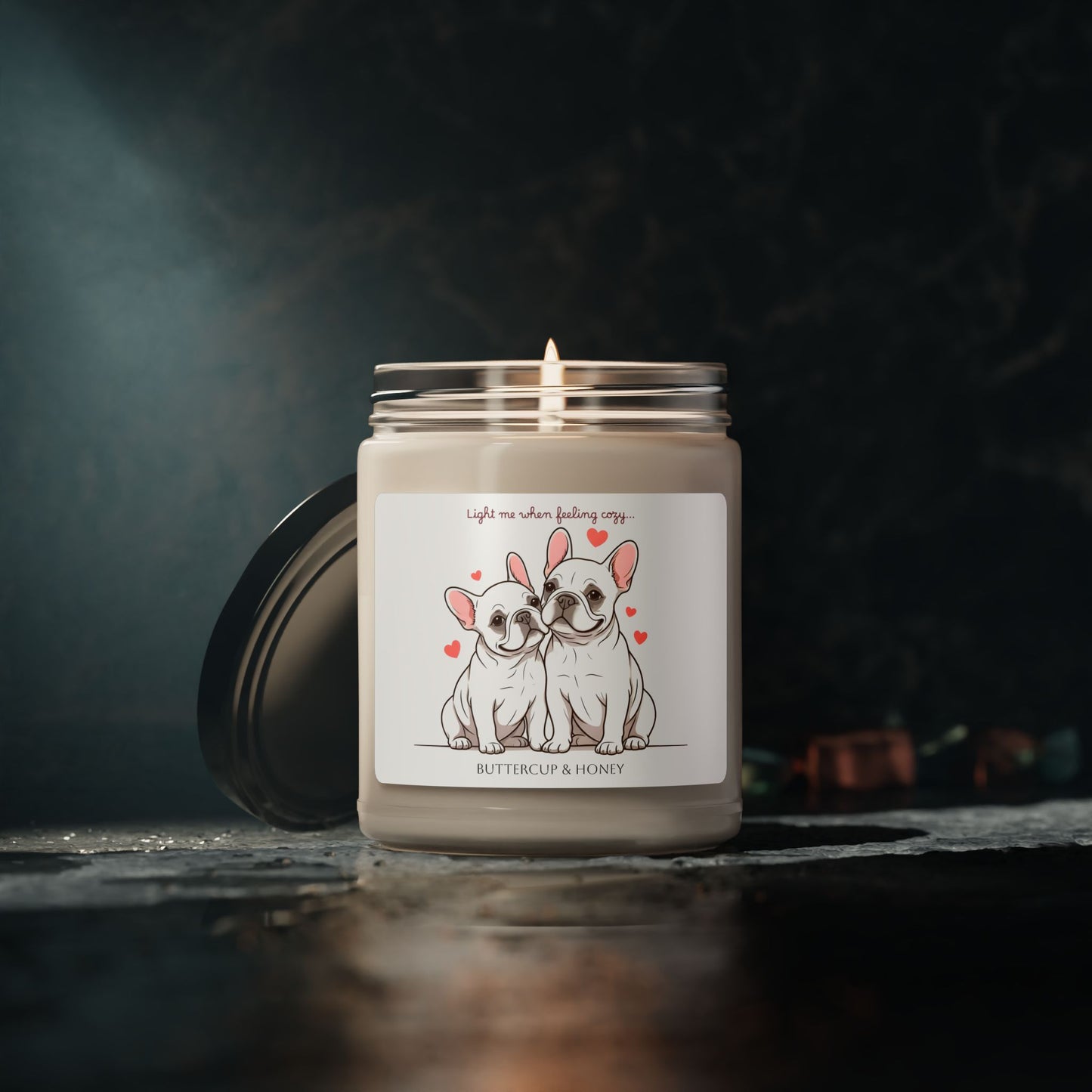 Personalised French Bulldog Scented Soy Candle