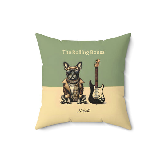 Rock 'n' Roll French Bulldog Guitarist Pillow